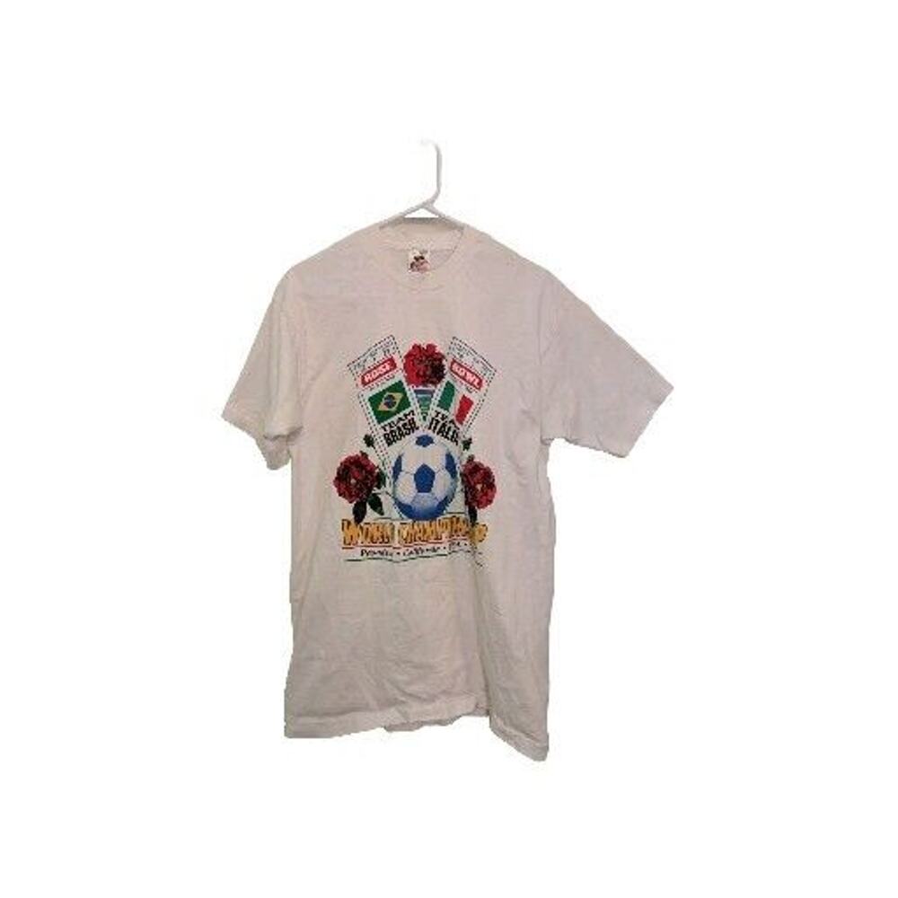 vintage Graphic T-shirt World Championship Soccer 1994 Brazil VS Italy Size L